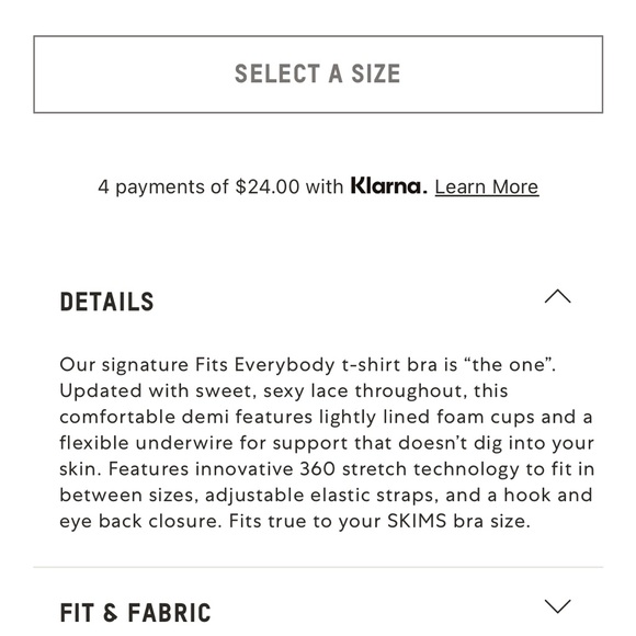 Skims Fits Everybody T Shirt Bra Lace - Picture 3 of 5